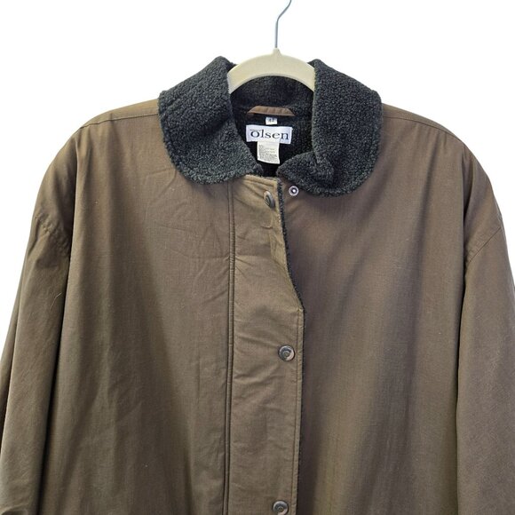 NWT Olsen Sherpa Fleece Lined Utility Barn Jacket Size 42/US XL/2XL - Picture 5 of 8